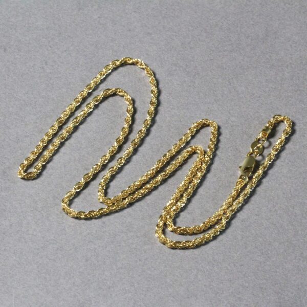 14k Yellow Gold Light Rope Chain (2.00 mm) - Image 5