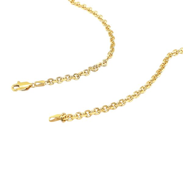 14k Yellow Gold Diamond Cut Cable Link Chain (3.70 mm) - Image 4