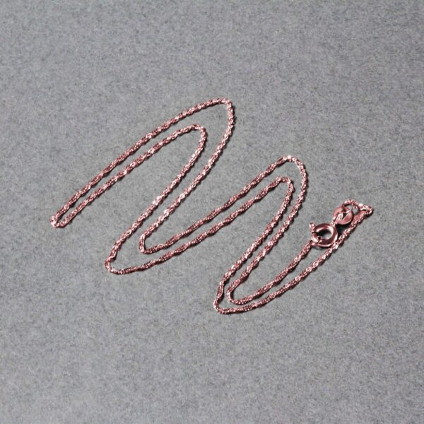 14k Rose Gold Singapore Chain (1.10 mm) - Image 5
