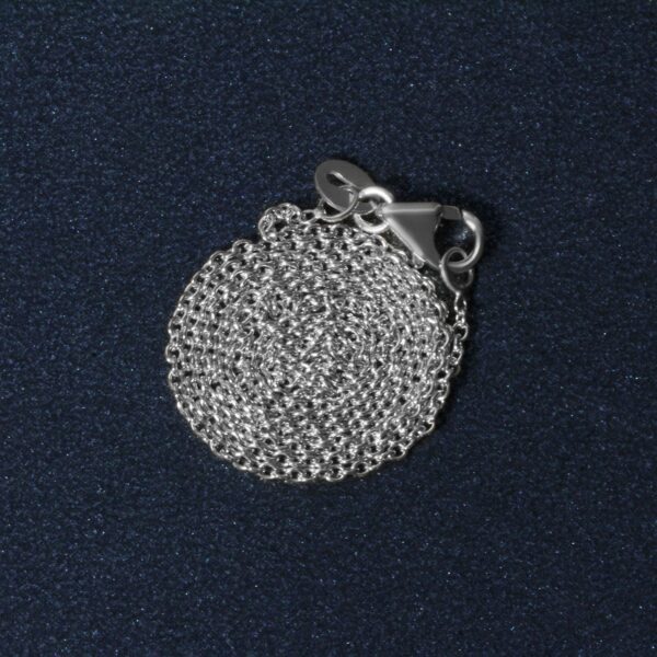 14k White Gold Round Cable Link Chain (1.20 mm) - Image 6