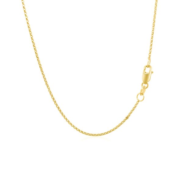 14k Yellow Gold Diamond Cut Rolo Chain (1.10 mm) - Image 3