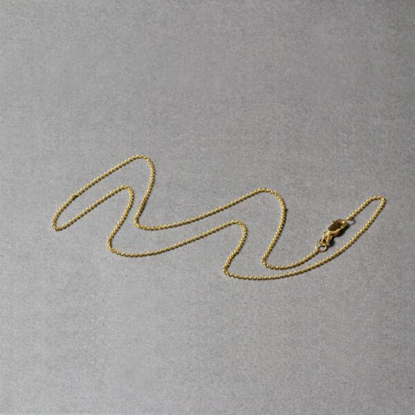 14k Yellow Gold Diamond Cut Rolo Chain (1.10 mm) - Image 5