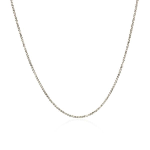 10k White Gold Wheat Chain 1.0mm (1.00 mm) - Image 2