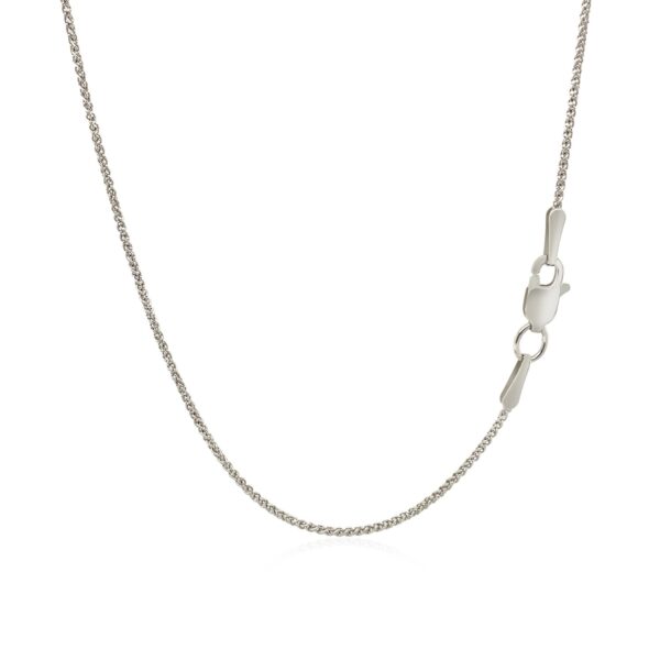 10k White Gold Wheat Chain 1.0mm (1.00 mm) - Image 3