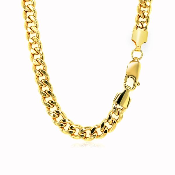 5.5mm 10k Yellow Gold Light Miami Cuban Chain - Image 3