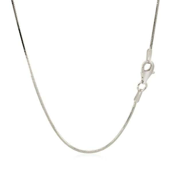 Rhodium Plated Sterling Silver Snake Style Chain (1.20 mm) - Image 3