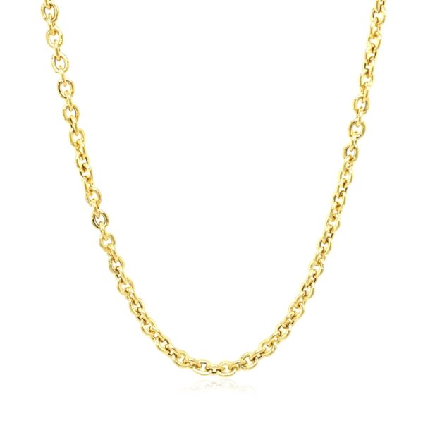 14k Yellow Gold Forsantina Lite Cable Link Chain (2.90 mm) - Image 2