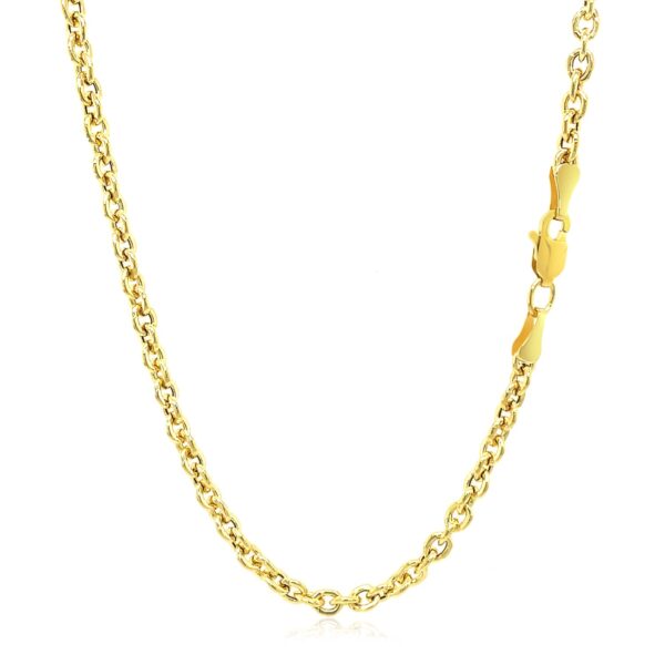 14k Yellow Gold Forsantina Lite Cable Link Chain (2.90 mm) - Image 3