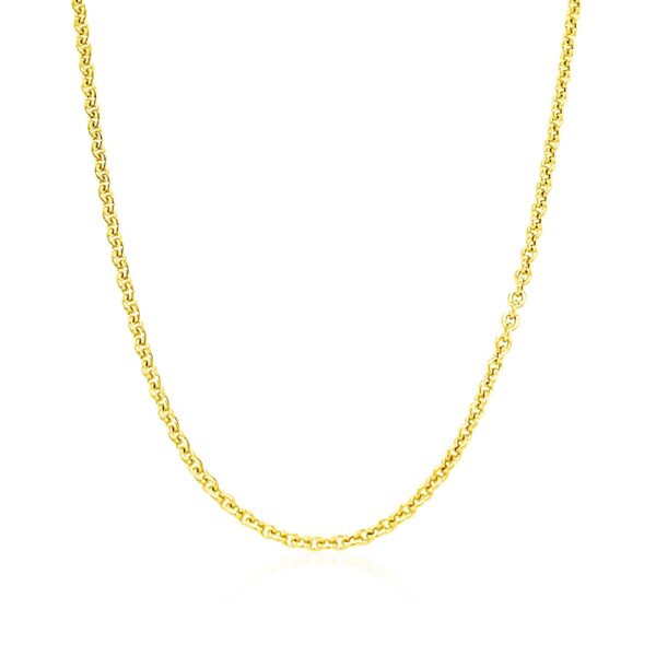 14k Yellow Gold Forsantina Lite Cable Link Chain (1.80 mm) - Image 2