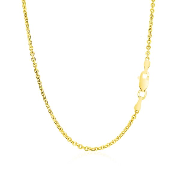 14k Yellow Gold Forsantina Lite Cable Link Chain (1.80 mm) - Image 3