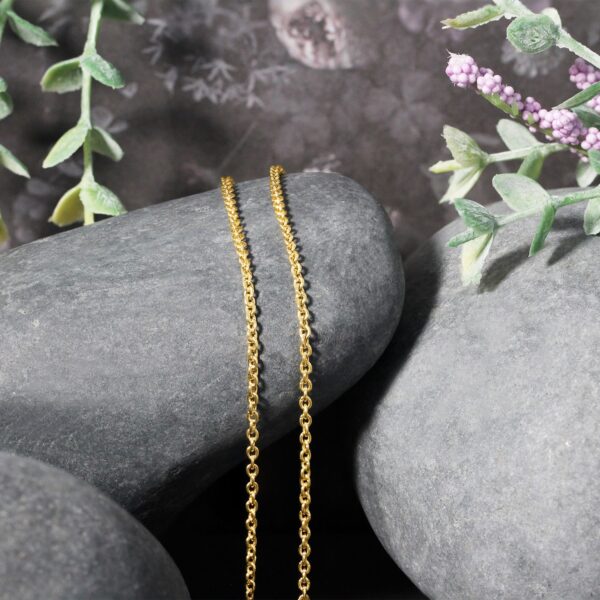 14k Yellow Gold Forsantina Lite Cable Link Chain (1.80 mm) - Image 4