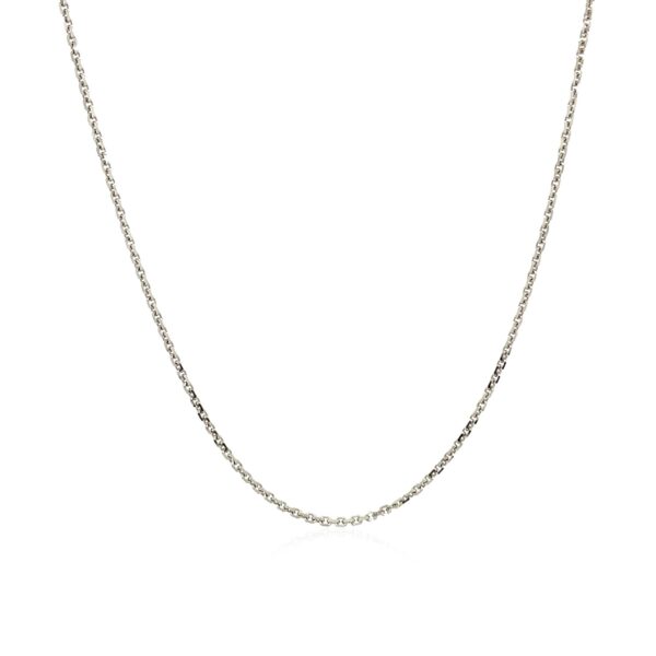 10k White Gold Adjustable Cable Chain (1.10 mm) - Image 2