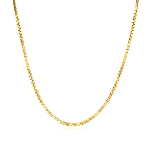14k Yellow Gold Classic Box Chain (1.1 mm) - Image 2