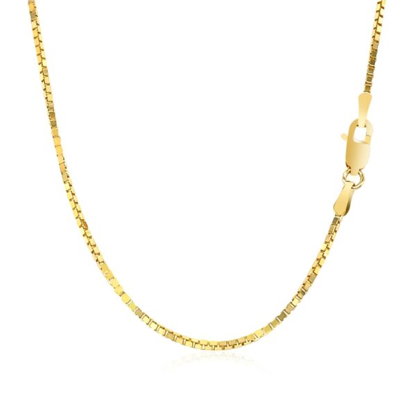 14k Yellow Gold Classic Box Chain (1.1 mm) - Image 3