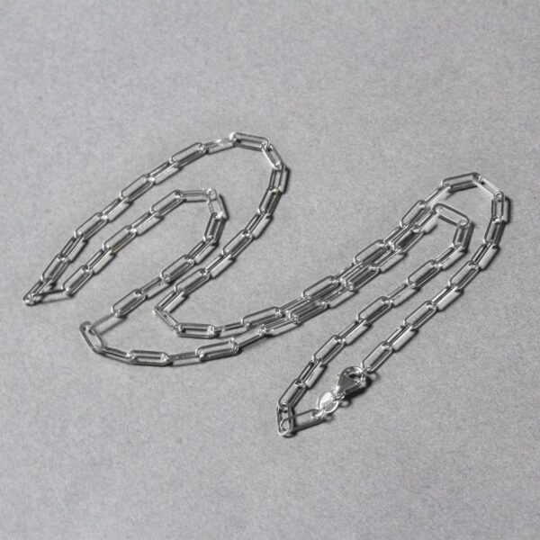 14K White Gold Paperclip Chain (2.50 mm) - Image 5