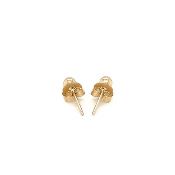 14k Yellow Gold Polished Round Stud Earrings(3mm) - Image 3