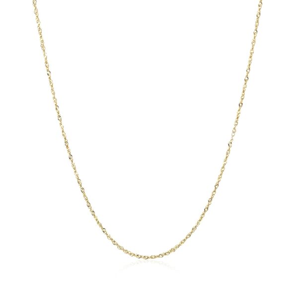 14k Yellow Gold Singapore Chain 0.81 mm - Image 2