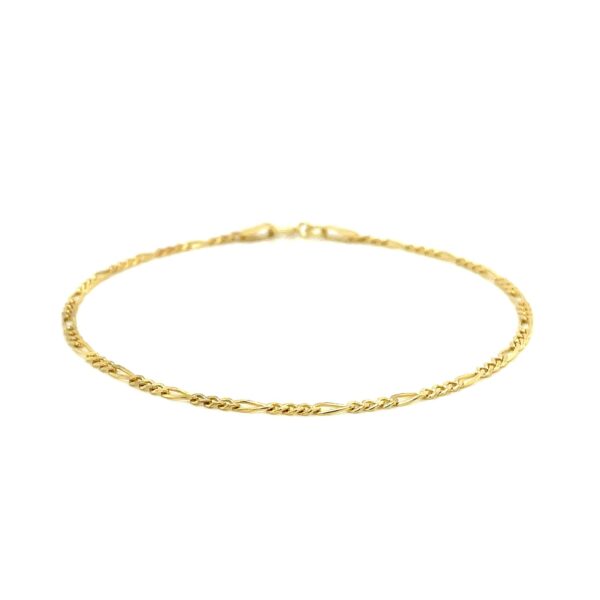 14k Yellow Gold Figaro Anklet 1.5mm - Image 2