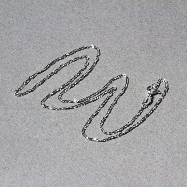 14k White Gold Singapore Chain (1.30 mm) - Image 6