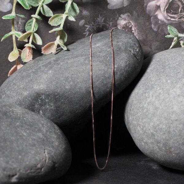 14k Rose Gold Classic Box Chain 0.60 mm - Image 4