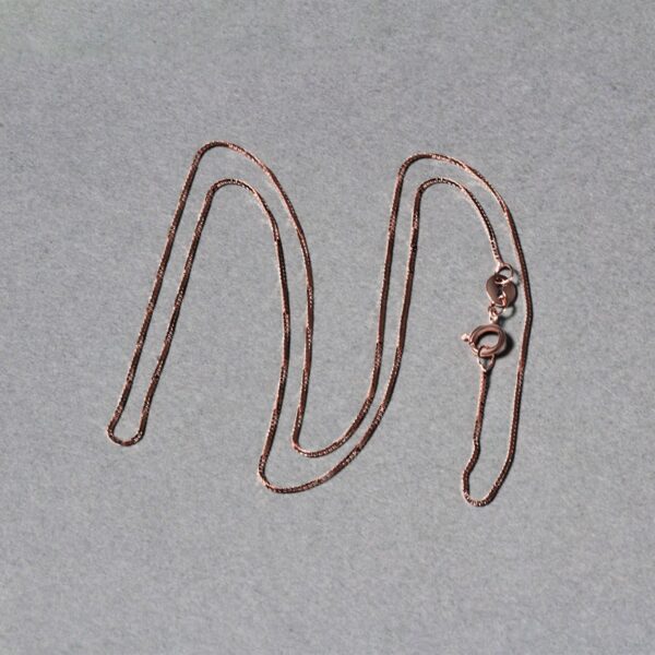 14k Rose Gold Classic Box Chain 0.60 mm - Image 6