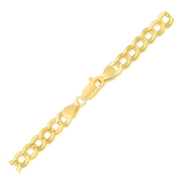 14k Yellow Gold Solid Curb Bracelet (5.70 mm) - Image 2