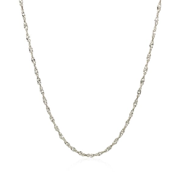 Sterling Silver 1.6mm Singapore Style Chain (1.50 mm) - Image 2