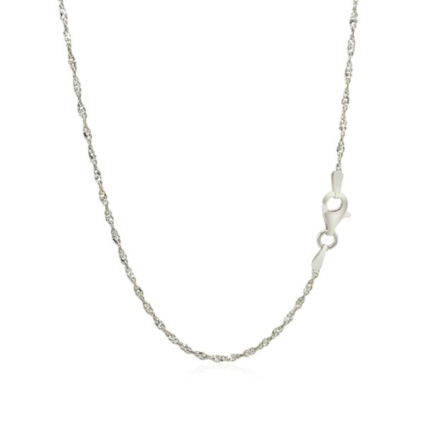 Sterling Silver 1.6mm Singapore Style Chain (1.50 mm) - Image 3