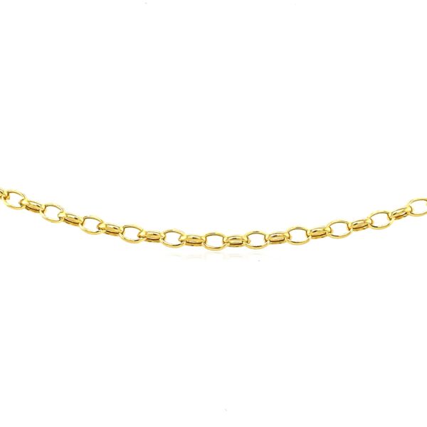 14k Yellow Gold Oval Rolo Bracelet  (3.20 mm) - Image 2