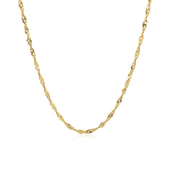 14k Yellow Gold Singapore Chain (1.80 mm) - Image 2