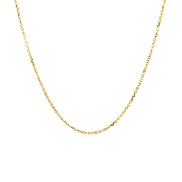 10k Yellow Gold Adjustable Cable Chain (1.10 mm) - Image 2