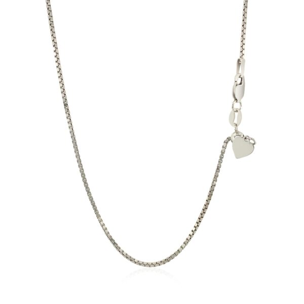 Sterling Silver 1.4mm Adjustable Box Chain (1.40 mm) - Image 3