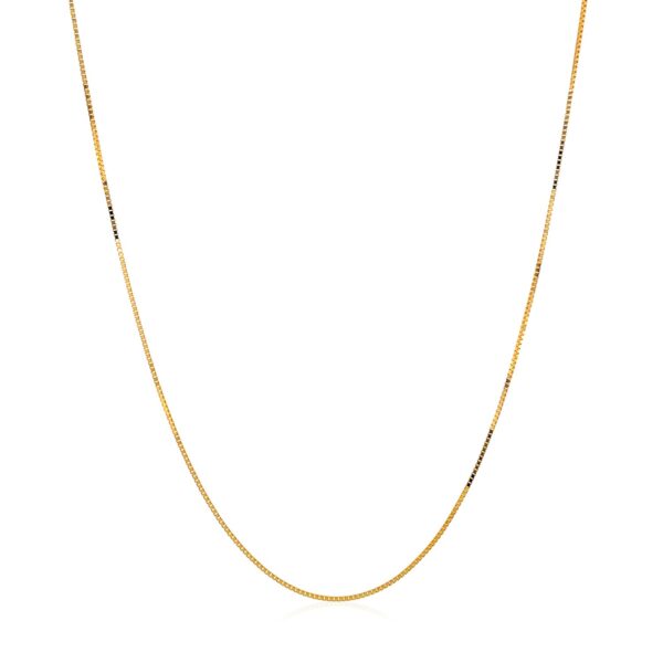 14k Yellow Gold Classic Box Chain (0.45 mm) - Image 2