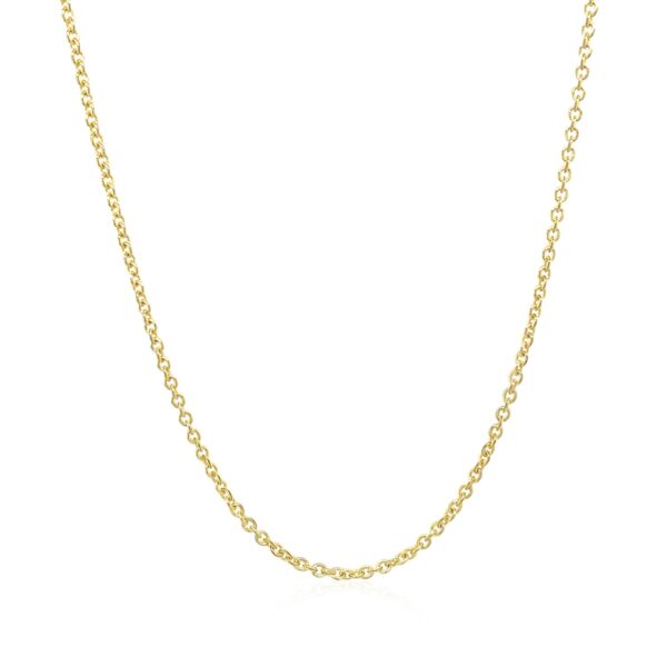 14k Yellow Gold Forsantina Lite Cable Link Chain (1.50 mm) - Image 2