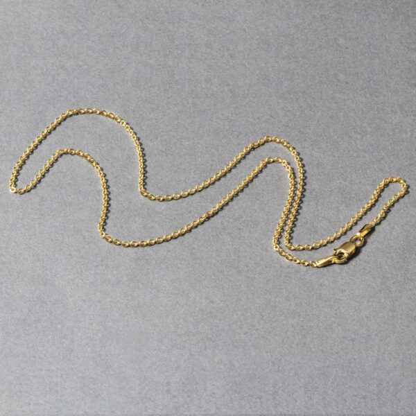 14k Yellow Gold Forsantina Lite Cable Link Chain (1.50 mm) - Image 5