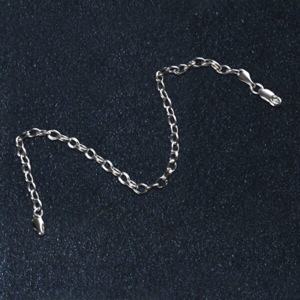 14k White Gold Oval Rolo Bracelet  (3.20 mm) - Image 3