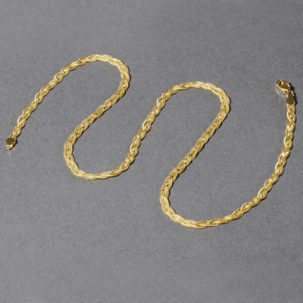 14k Yellow Gold Braided Chain (3.50 mm) - Image 5