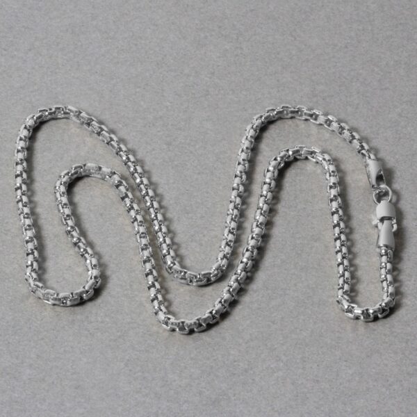 14k White Gold Round Box Chain (2.5 mm) - Image 6