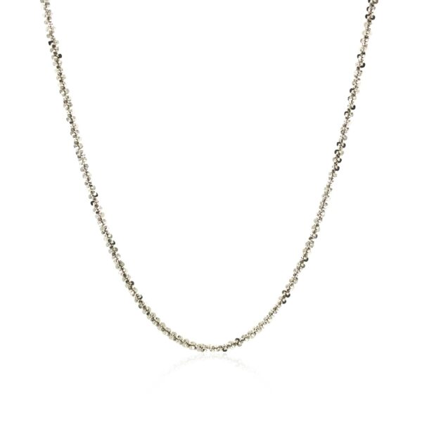 Rhodium Plated Sterling Silver Sparkle Style Chain (1.60 mm) - Image 2