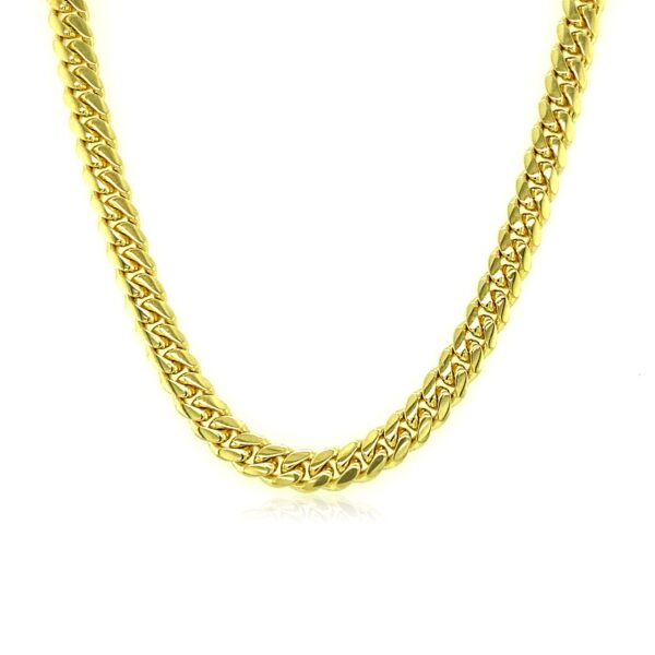 4.0mm 14k Yellow Gold Classic Solid Miami Cuban Chain - Image 5