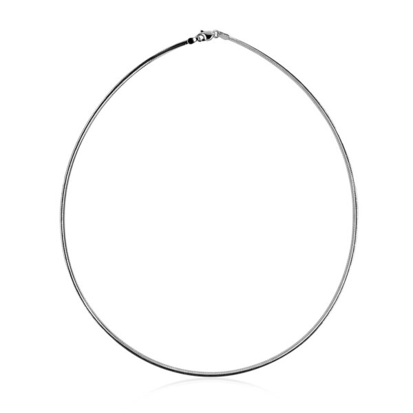 14k White Gold Classic Omega Style Chain (2.00 mm) - Image 2