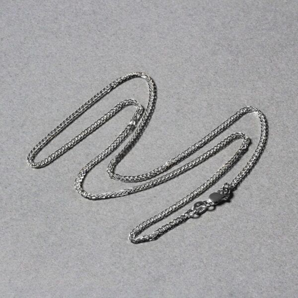 14k White Gold Square Wheat Chain (1.80 mm) - Image 3