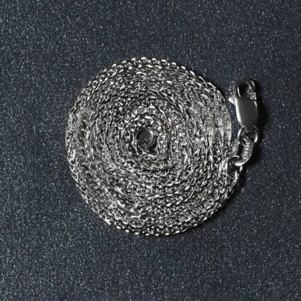 14k White Gold Square Wheat Chain (1.80 mm) - Image 4