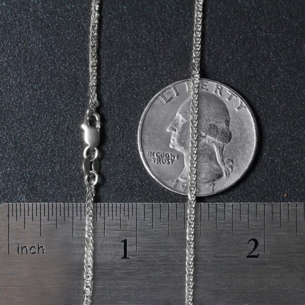 14k White Gold Square Wheat Chain (1.80 mm) - Image 5