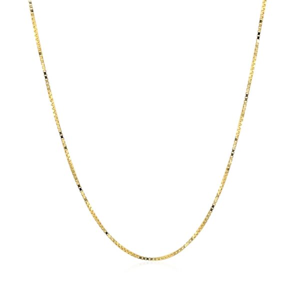 14k Yellow Gold Classic Box Chain (0.68 mm) - Image 2