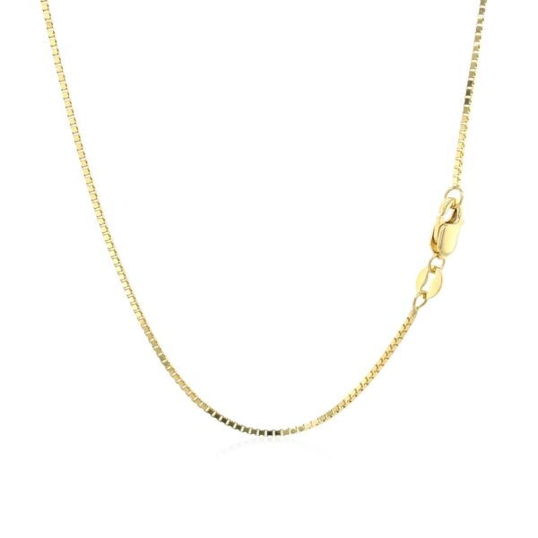 14k Yellow Gold Classic Box Chain (0.85 mm) - Image 3
