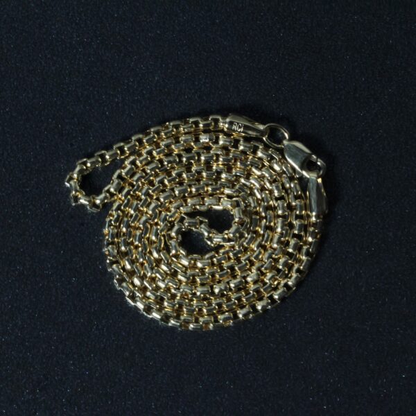 14k Yellow Gold Round Box Chain (2.5 mm) - Image 6
