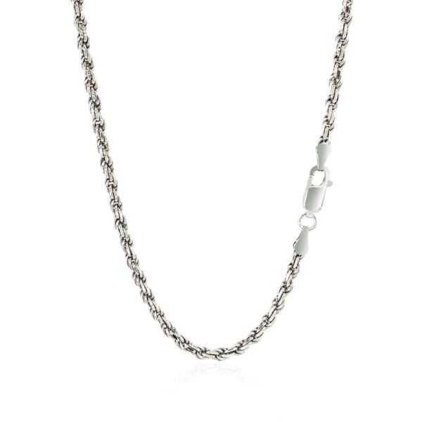 Sterling Silver Diamond Cut Rope Style Chain (2.90 mm) - Image 2