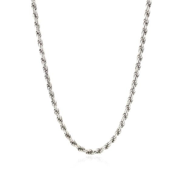 Sterling Silver Diamond Cut Rope Style Chain (2.90 mm) - Image 3