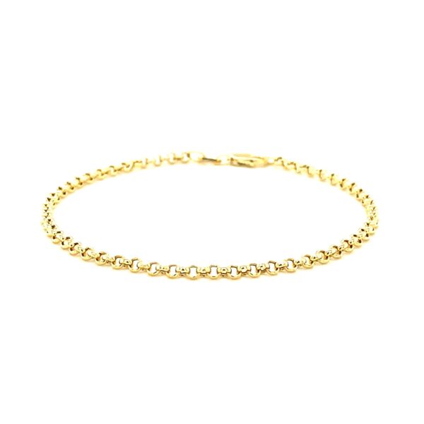 14k Yellow Gold Rolo Bracelet  (2.50 mm) - Image 2